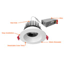 Envision LED-DLJBX-4RG-12W-3WD-WH-R 4" Regressed Downlight Warm Dim, White