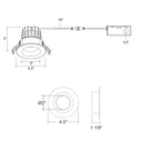 Envision LED-DLJBX-4RG-12W-3WD-WH-R 4" Regressed Downlight Warm Dim, White