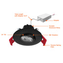 Envision LED-DLJBX-ADJ-2-5W-30K-BLK-12V 2" Smooth Gimbal Downlight: LV-Line, Black