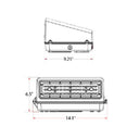 Envision LED-WPFC-5P80-TRI-BZ-PC Wall Pack: FC-Line, 80/64/48/32/16W, Bronze
