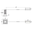 Envision LED-DLJBX-TML-2SQ-15W-5CCT-WH 2" Square Downlight: Trimless-Line, White