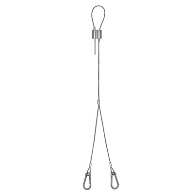 Envision SK-20FT-Y-LC-CB Suspension Kit: 20' Y-Shape, Loop Top, Carabiner Bottom (Adjustable Length), Silver