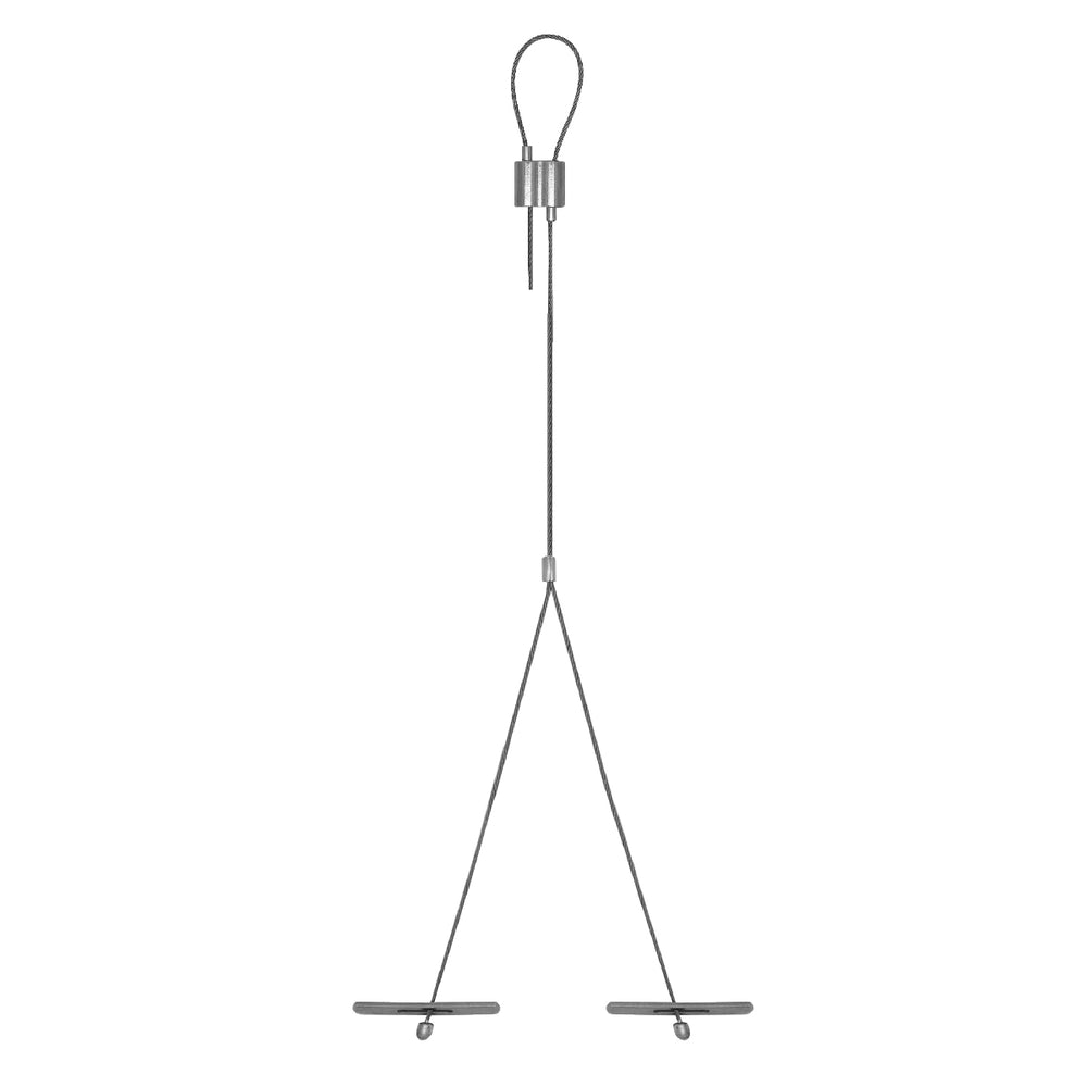 Envision SK-10FT-Y-LC-PD Suspension Kit: 10' Y-Shape, Loop Top, Paddle Bottom (Adjustable Length), Silver