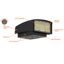Envision LED-WPFC-ADJ-3P50W-TRI-BZ Wall Pack: AFC-Line, 50/40/30W, Bronze