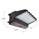 Envision LED-WPFC-FL-5P60W-TRI-BZ-PC Wall Pack: Flat-FC-Line, 60/50/40/30/20W, Bronze