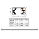 Envision TS3-2FT-SM-WH 2' Track Single Circuit 3-Wire w/ End Cap, White