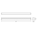 Envision LED-ELIN-4FT-3P50-5CCT-WH 4' C-Line: Suspended Down Linear, 50/40/30w, White