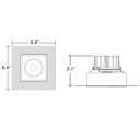 Envision LED-SQM1-TML-4-15W-5CCT-WH-20 4" Multiple Trimless: Single Head, White