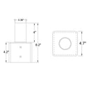 Envision TN-SQ-4 Tenon: Square 4" Pole Reducer to 2.36", Bronze