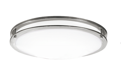 HY-DR14-22W-CCT - 16 Inch Double Ring LED Surface Mount 22W 5CCT Brushed Nickel ETL