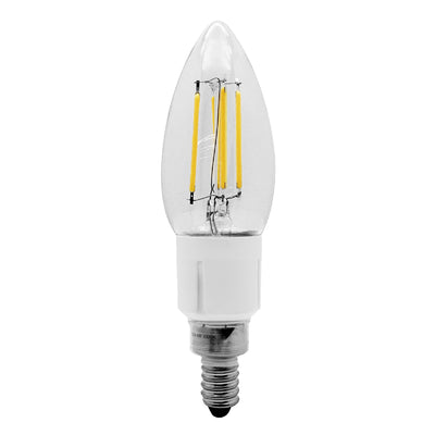 Envision LED-FLM-E12T-4W-30K-12V Filament E12 Candle Torpedo Low Voltage, Clear