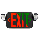 Envision LED-EM-EXT-RG-BL-CMB LED Emergency Exit Sign RED/GREEN Single or Double Sided w/ Bug Eye, 3w, Black