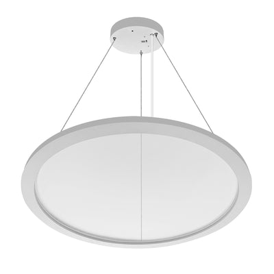 Envision LED-SRD-23-50W-UD-RTRI-WH 23" Suspended Cylinder (50% Up & Down Light) LGP Diffuser, White