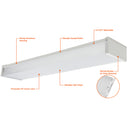 Envision LED-WRP-PRM-4FT-40W-6CCT-UNV 4 FT Prismatic Wrap, White