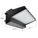 Envision LED-WPFC-FL-5P120W-TRI-BL-PC Wall Pack: Flat-FC-Line, 120/110/100/90/80W, Black