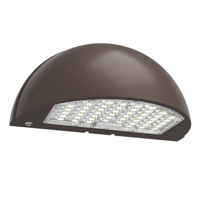 Envision LED-WPFC-SC-3P80-TRI-BZ-PC Wall Pack: CIRCLE-Line Down, 80/64/48w, Bronze