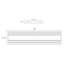 Envision LED-LHB-4FT-3P320-F-50K-UNV-30D Linear Highbay: Slim-Line Aisle Lighter, 320/280/240/200/160w, White Frosted