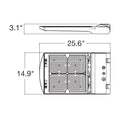 Envision LED-ARL3-OPT-5P450-TRI-BZ-UNV Area Light: OPTIC-Line (EZ-Optic Swap), 450/420/390/360/330w, Bronze