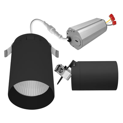 Envision LED-DLJBX-3-CYL-ADJ-5CCT-BL 3" Cylinder Downlight: DLJBX, 15w, Black