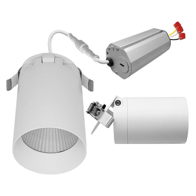 Envision LED-DLJBX-3-CYL-ADJ-5CCT-WH 3" Cylinder Downlight: DLJBX, 15w, White