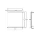 Envision BPL-2X2-TRIM-BL 2x2 LED Panel: Backlit-Line Black Trim