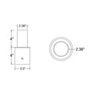 Envision TN-RD-3 Tenon: Round 3" Pole Reducer to 2.36", Bronze