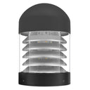 Envision LED-BLD-RD-5CCT-LV-DM-BL Bollard Head: Round Louver Dome Top Black Finish, 22/16/12W