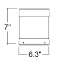 Envision LED-BLD-RD-5CCT-LV-FL-BZ Bollard Head: Round Louver Flat Top Bronze Finish, 22/16/12W