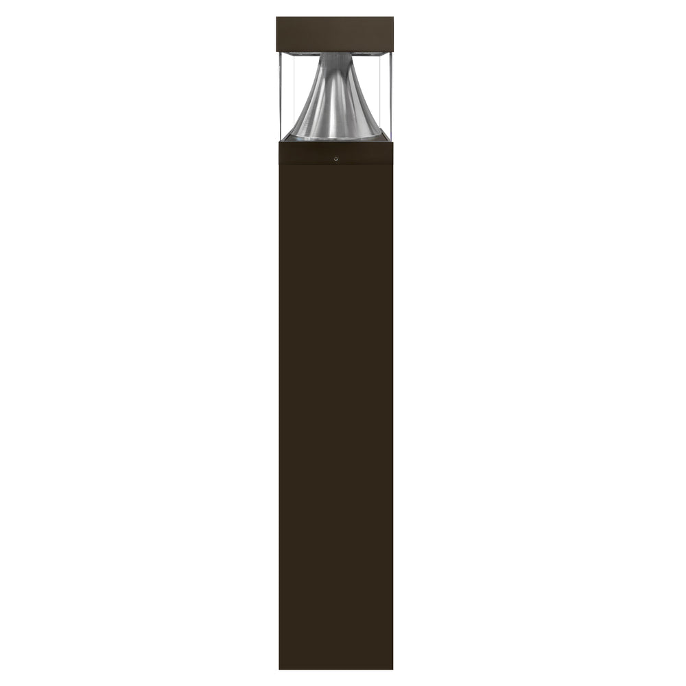 Envision LED-BLD-3P22-SQ-5CCT-UNV-CN-FL-BZ-44 Bollard Square Bronze Square Cone Flat Top, 22/16/12W