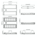 Envision LED-LHB-1FT-3P165-4CCT-HV Linear Highbay: C-Line, 165/110/60w, White Frosted