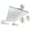 Envision LED-LHB-2FT-3P440-4CCT-UNV Linear Highbay: C-Line, 440/410/380w, White Frosted