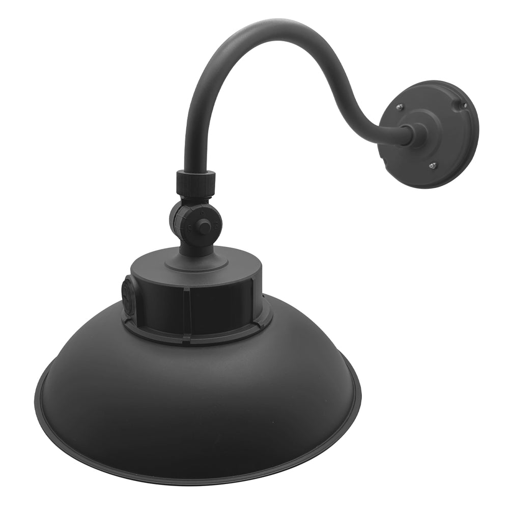 Envision LED-GNB-3P50-TRI-BL-PC Gooseneck Area Flood: Bolt-Line, 50/40/30w, Black