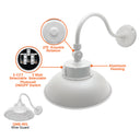 Envision LED-GNB-3P50-TRI-WH-PC Gooseneck Area Flood: Bolt-Line, 50/40/30w, White