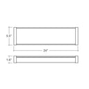 Envision LED-WRP-FR-2FT-3P24-6CCT-UNV 2 FT Frosted Wrap, 24/20/16w, White Frosted