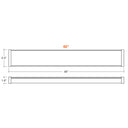 Envision LED-WRP-FR-4FT-3P48-6CCT-UNV 4 FT Frosted Wrap, 48/40/32w, White Frosted