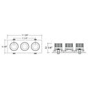 Envision LED-SQM3-4-45W-5CCT-BLK 4" Multiple: Triple Head, Black