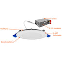 Envision LED-SL-PNL-4R-3P12W-5CCT-WH 4" Round Slim Panel Wafer Downlight, 12/10/8w, White