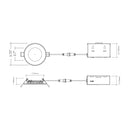 Envision LED-SL-PNL-6R-3P15W-5CCT-WH 6" Round Slim Panel Wafer Downlight, 15/12/9w, White