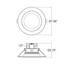 Envision LED-RDL-JBX-5/6-15W-5CCT-WH-SM 5/6" Retrofit Downlight: RDL-Line, White
