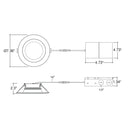 Envision LED-RDL-EX-6-3P18-5CCT-WH-SM 5/6" Retrofit Downlight: RDL-Line, 18w/15/12w, White