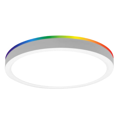 Envision LED-SLDSKR-7-15W-RGB+W-WH 7" Surface Mount Round: Slim-Line SMART, White
