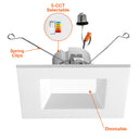 Envision LED-DL-SQ-6-14W-5CCT 6" Square Retrofit Downlight, White