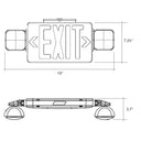 Envision LED-EM-EXT-RG-WH-CMB-RC LED Emergency Exit Sign RED/GREEN Single or Double Sided w/ Bug Eye w/ Remote Function, 3.5w, White
