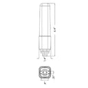 Envision LED-PL-G24-11W-40K PL Lamp G24 (Hybrid) 360° Horizontal or Vertical / 26W Equivalent, Frosted