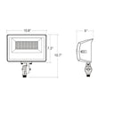 Envision LED-ARL3-ARC-3P100-TRI-BZ-UNV-KNT-PC Mini Architectural Flood: Arcy-Line, 100/80/60w, Bronze