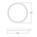 Envision LED-SLDSKR-12-24W-5CCT-WH 12" Surface Mount Round: Slim-Line, White