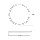 Envision LED-SLDSKR-15-30W-5CCT-WH 15" Surface Mount Round: Slim-Line, White