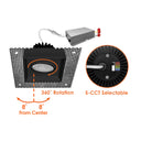 Envision LED-SQM1-TML-4-15W-5CCT-BLK-20 4" Multiple Trimless: Single Head, Black
