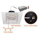 Envision LED-SQM1-TML-4-15W-5CCT-WH-20 4" Multiple Trimless: Single Head, White