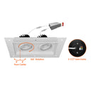 Envision LED-SQM2-TML-4-30W-5CCT-WH-20 4" Multiple Trimless: Double Head, White